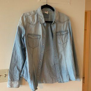 Light Blue/Faded Casual Jean Shirt
